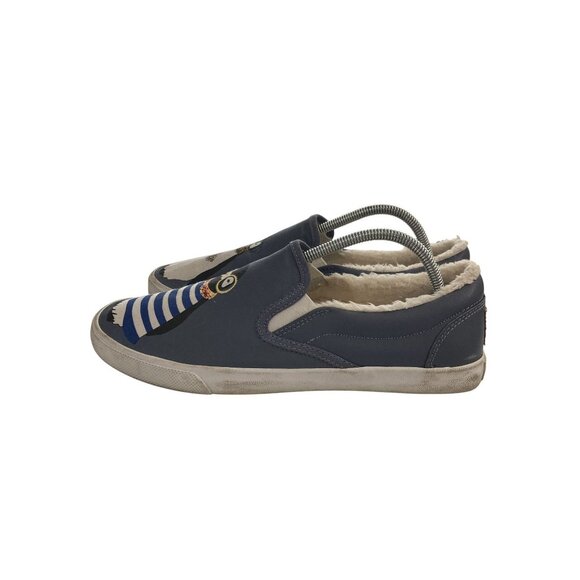BucketFeet Hipster Penguin Womens Size 8.5 blue lined Slip-On Shoes - Picture 3 of 8